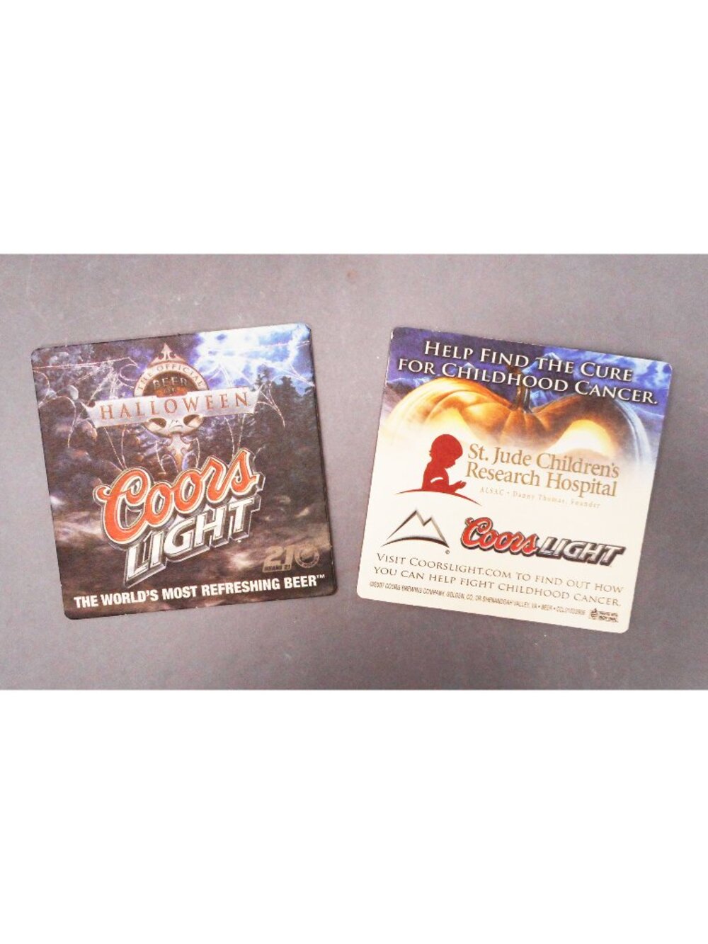NEW COORS LIGHT Halloween Coasters - Set of 50 - St. Jude Hospital Promo - NICE